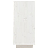 Buffet Blanc 60x34x75 cm Bois massif de pin