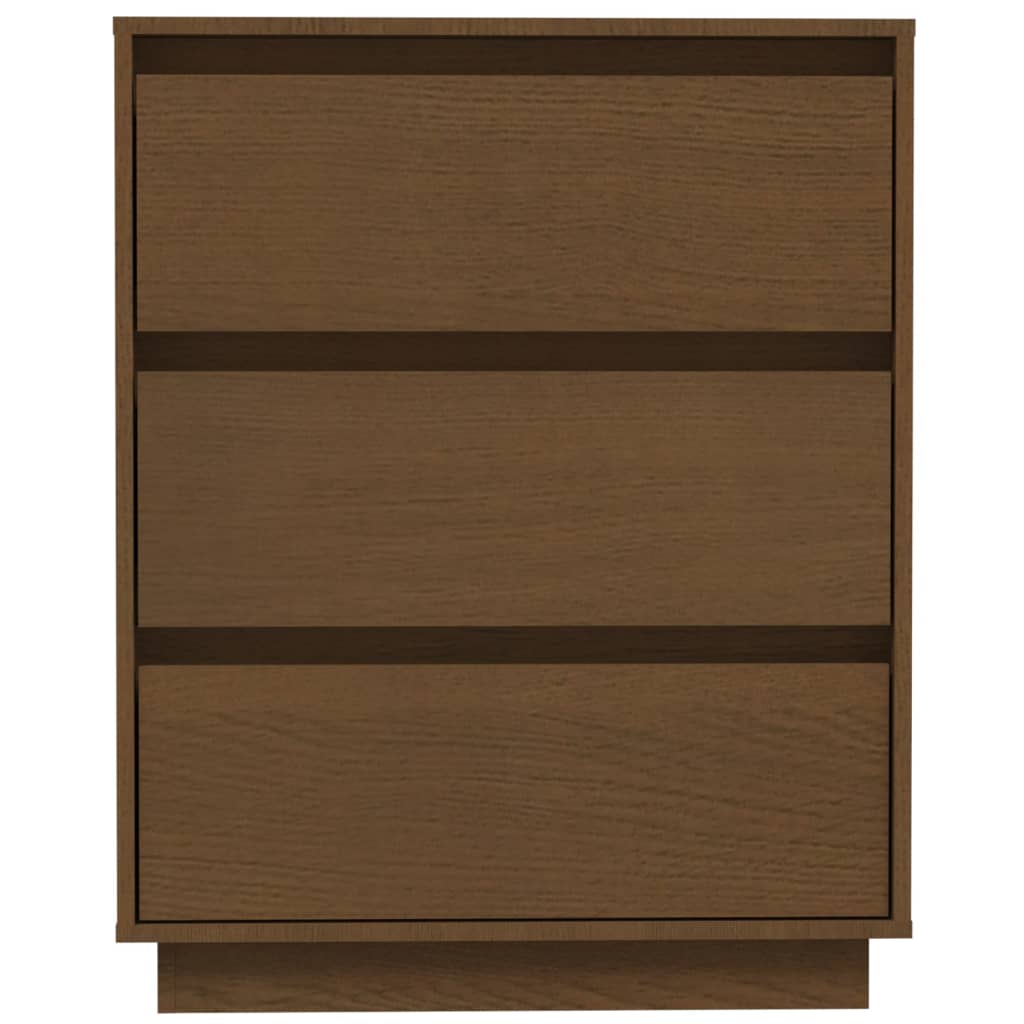 Buffet Marron miel 60x34x75 cm Bois massif de pin