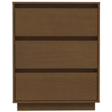 Buffet Marron miel 60x34x75 cm Bois massif de pin