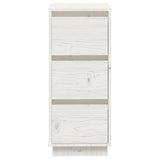 Buffet Blanc 32x34x75 cm Bois massif de pin