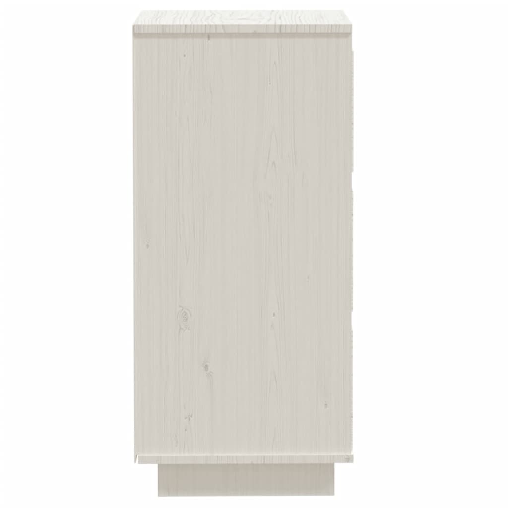 Buffets 2 pcs Blanc 32x34x75 cm Bois massif de pin