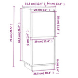 Buffets 2 pcs 31,5x34x75 cm Bois massif de pin