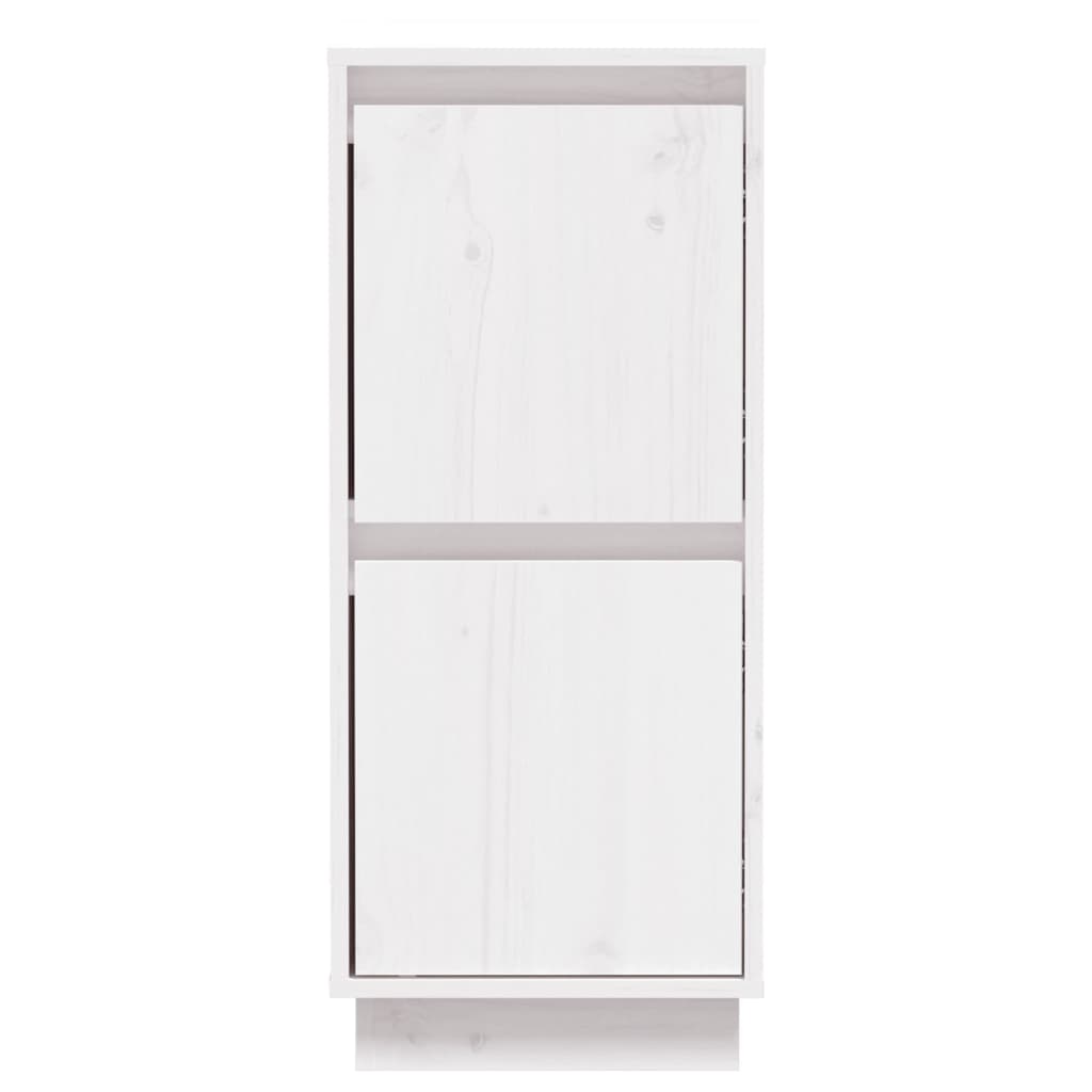 Buffets 2 pcs Blanc 31,5x34x75 cm Bois massif de pin