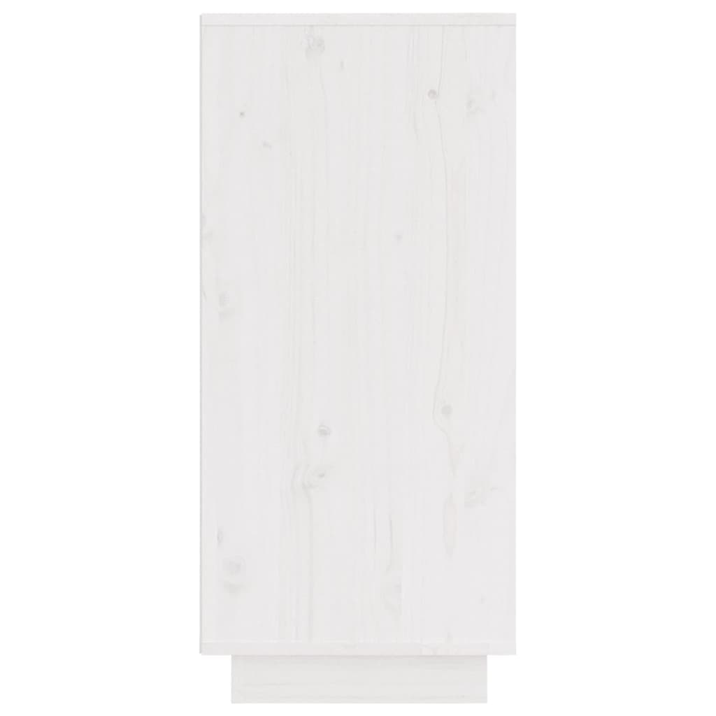 Buffets 2 pcs Blanc 31,5x34x75 cm Bois massif de pin