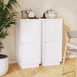 Sideboards 2 pcs White 31.5x34x75 cm Solid pine wood