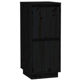 Buffet Noir 31,5x34x75 cm Bois massif de pin