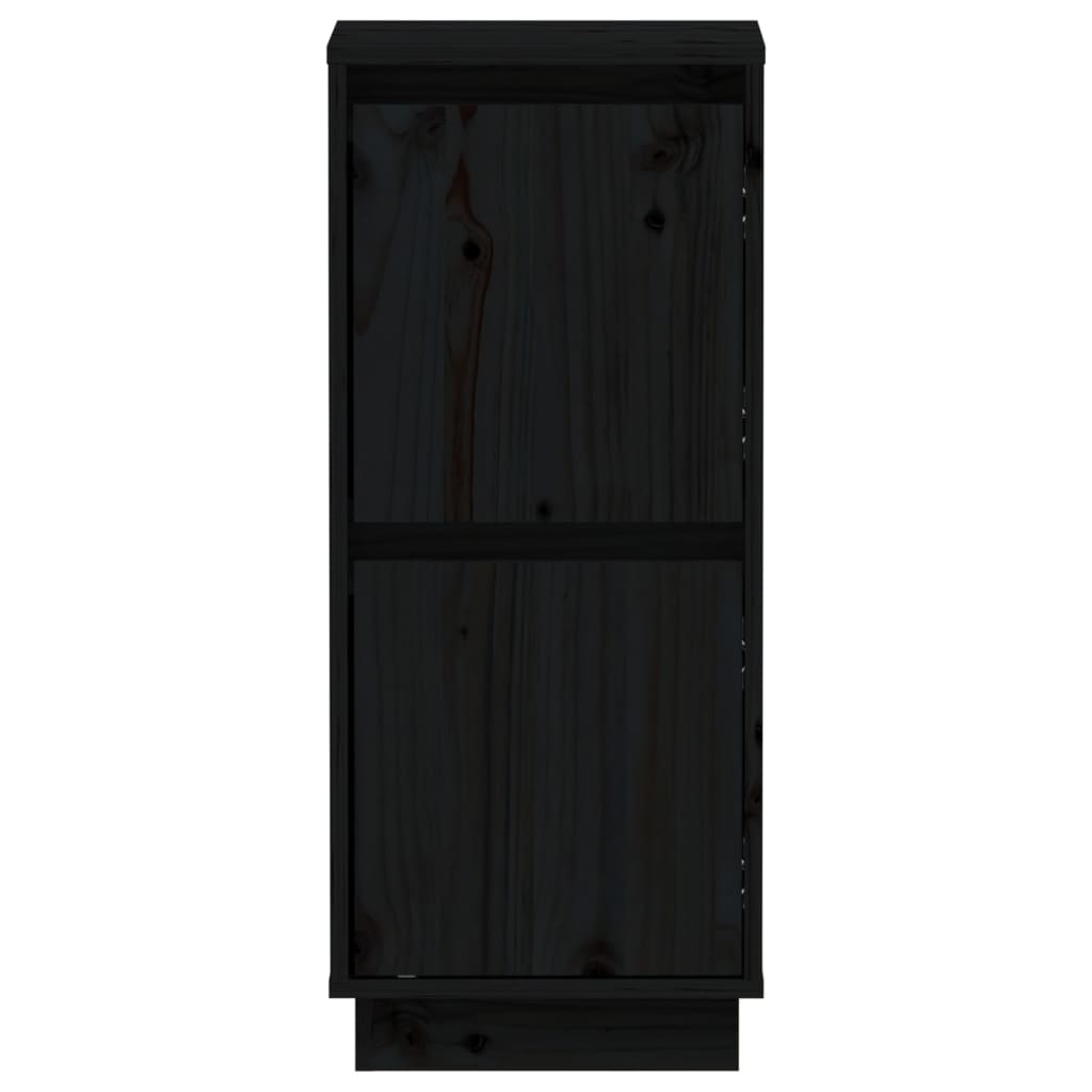 Buffets 2 pcs Noir 31,5x34x75 cm Bois massif de pin