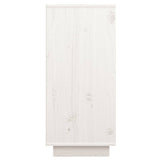 Buffet Blanc 60x34x75 cm Bois massif de pin