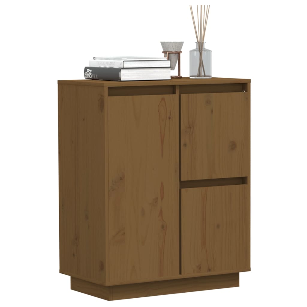 Buffet Marron miel 60x34x75 cm Bois massif de pin