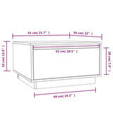 Table basse 55x56x32 cm Bois massif de pin