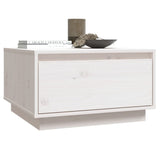 Table basse Blanc 55x56x32 cm Bois massif de pin