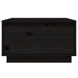 Table basse Noir 55x56x32 cm Bois massif de pin