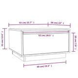 Table basse Noir 55x56x32 cm Bois massif de pin