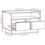 TV cabinet 60x35x37 cm Solid pine wood