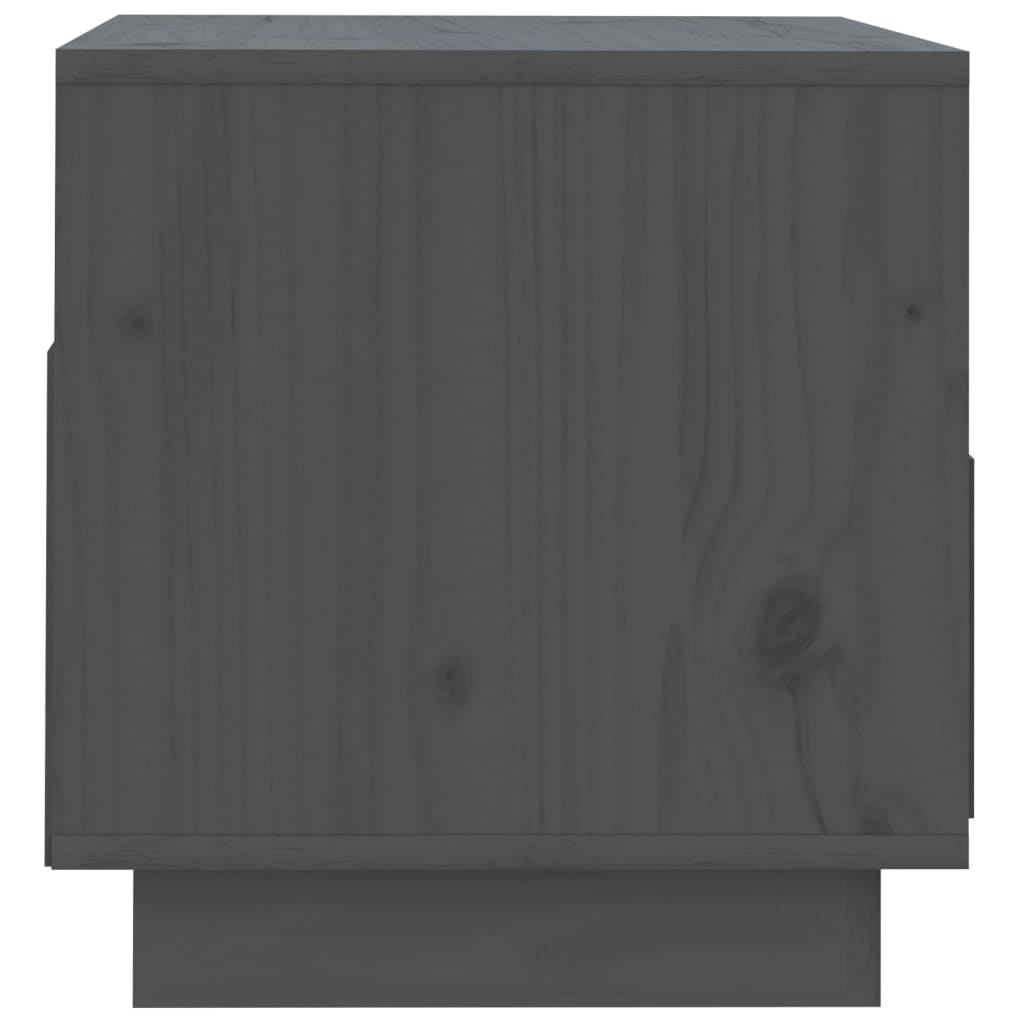 Meuble TV Gris 60x35x37 cm Bois de pin massif