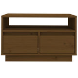 Meuble TV Marron miel 60x35x37 cm Bois de pin massif