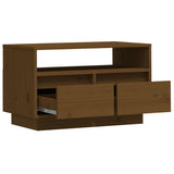 Meuble TV Marron miel 60x35x37 cm Bois de pin massif