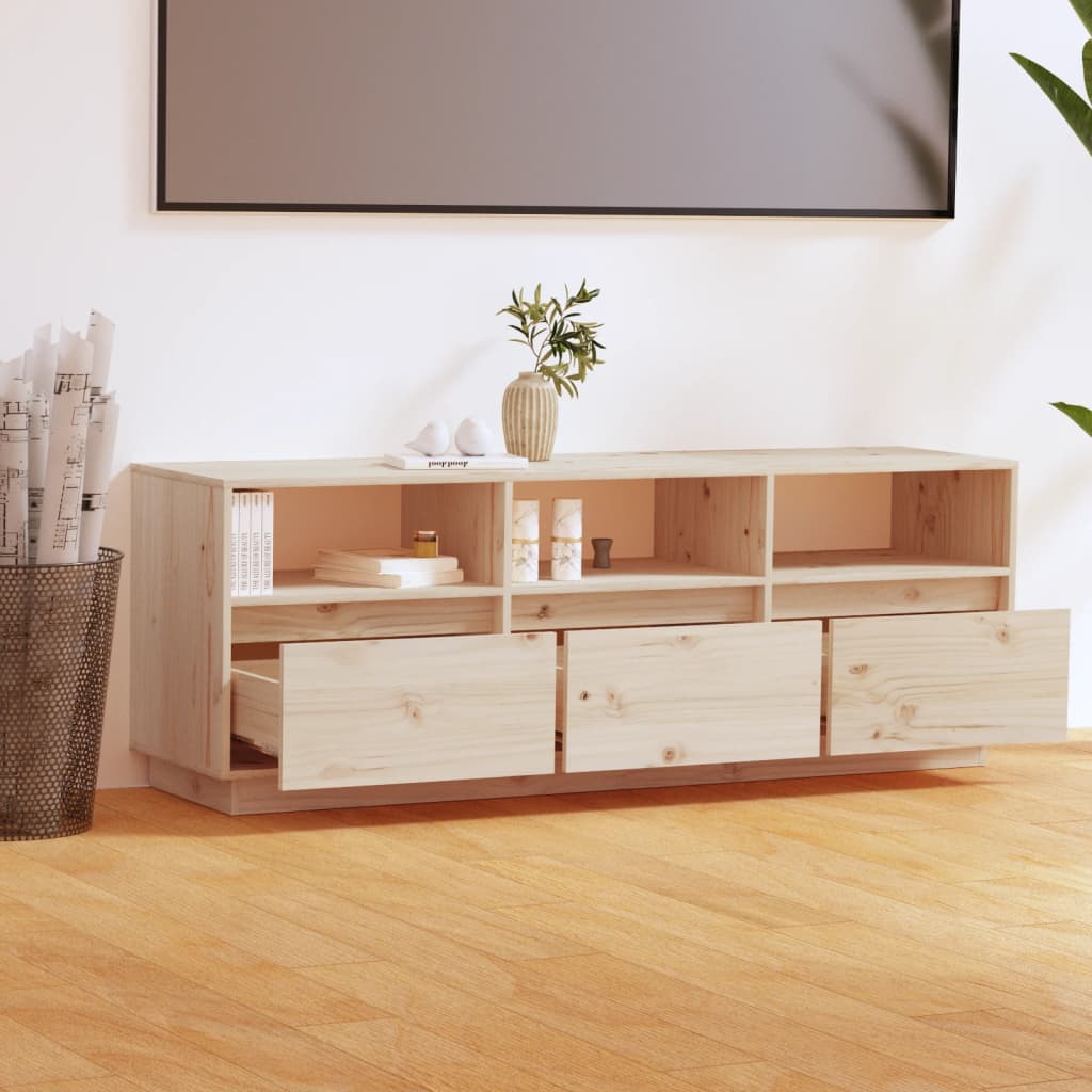 TV cabinet 140x37x50 cm Solid pine wood