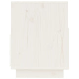 Meuble TV Blanc 140x37x50 cm Bois de pin massif