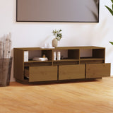 Honey Brown TV Cabinet 140x37x50 cm Solid Pine Wood