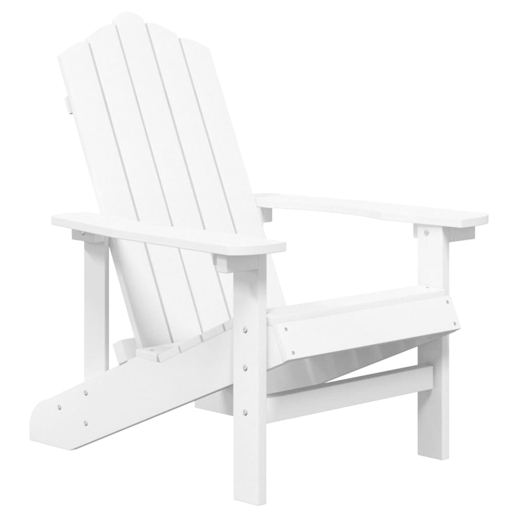 Chaise de jardin Adirondack avec table PEHD Blanc