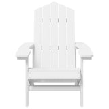 Chaise de jardin Adirondack avec table PEHD Blanc