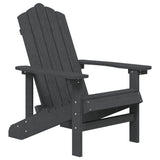 Chaise de jardin Adirondack avec table PEHD Anthracite