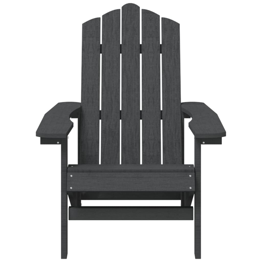 Chaise de jardin Adirondack avec table PEHD Anthracite