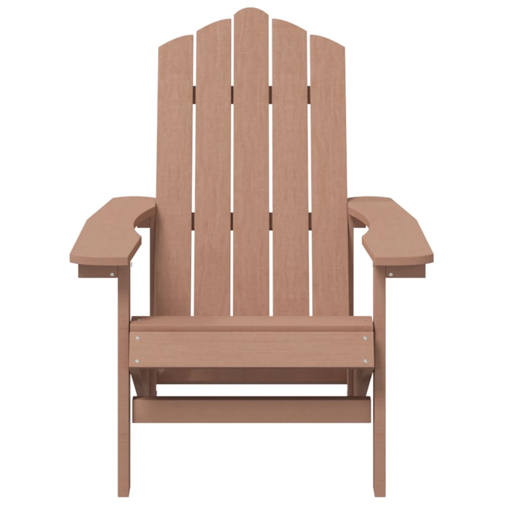 Adirondack Garden Chair with Table HDPE Brown