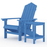 Chaise de jardin Adirondack avec table PEHD Bleu aqua