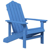 Chaise de jardin Adirondack avec table PEHD Bleu aqua