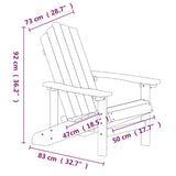 Adirondack-Gartenstühle mit HDPE-Tisch Anthrazit