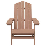 Adirondack Garden Chairs with Table HDPE Brown