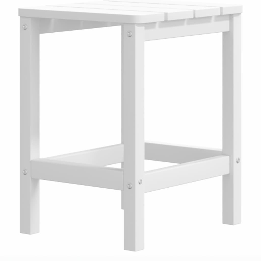 Chaise de jardin Adirondack repose-pied table PEHD Blanc