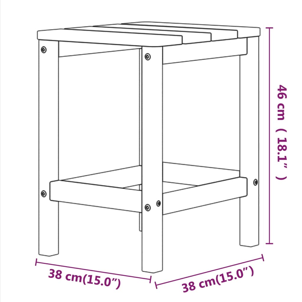 Adirondack Gartenstuhl Fußhocker HDPE Tisch Braun