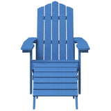 Chaise de jardin Adirondack repose-pied table PEHD Bleu aqua