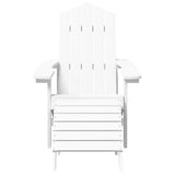 Chaises de jardin Adirondack repose-pied table PEHD Blanc