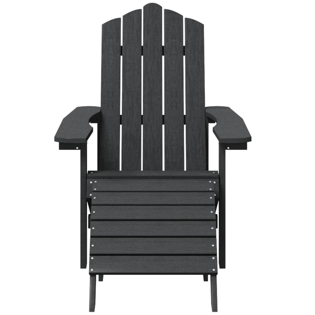 Chaises de jardin Adirondack repose-pied table PEHD Anthracite