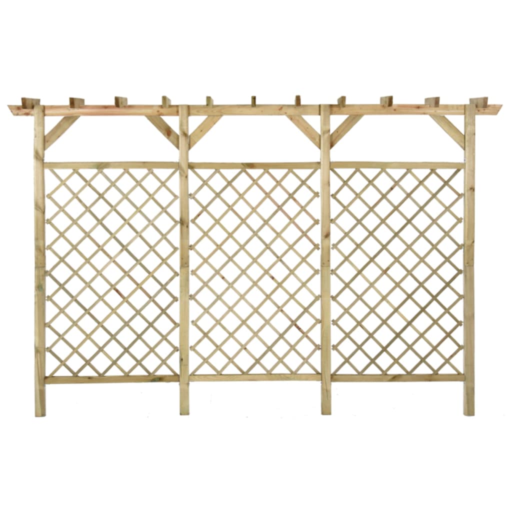 Garden trellis fence with pergola 300x50x200 cm Pine