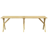 Table de jardin 220x73x70 cm Bois de pin imprégné