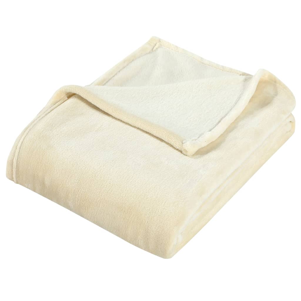 Cream blanket 130x170 cm polyester