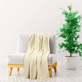 Cream blanket 130x170 cm polyester