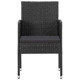 Chaises de jardin coussins noir lot de 4 noir résine tressée