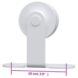 Kit de quincaillerie de porte coulissante 200 cm Acier Blanc