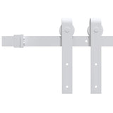 Kit de quincaillerie de porte coulissante 200 cm Acier Blanc