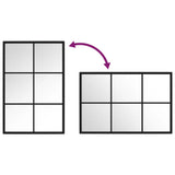 Schwarzer Wandspiegel 60x40 cm aus Metall