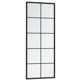 Miroir mural noir 100x40 cm métal