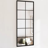 Miroir mural noir 100x40 cm métal