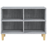 TV cabinet with solid wood legs Sonoma gray 69.5x30x50 cm