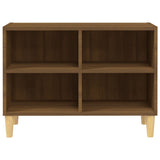 TV cabinet with solid wood legs Brown oak 69.5x30x50 cm